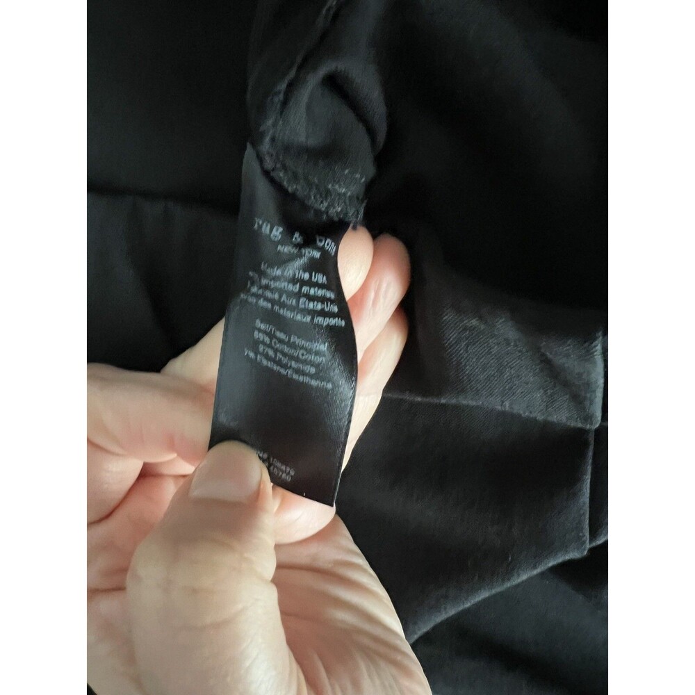 Rag And Bone Pants, Size 6 Black Elastic Waist Ba… - image 4